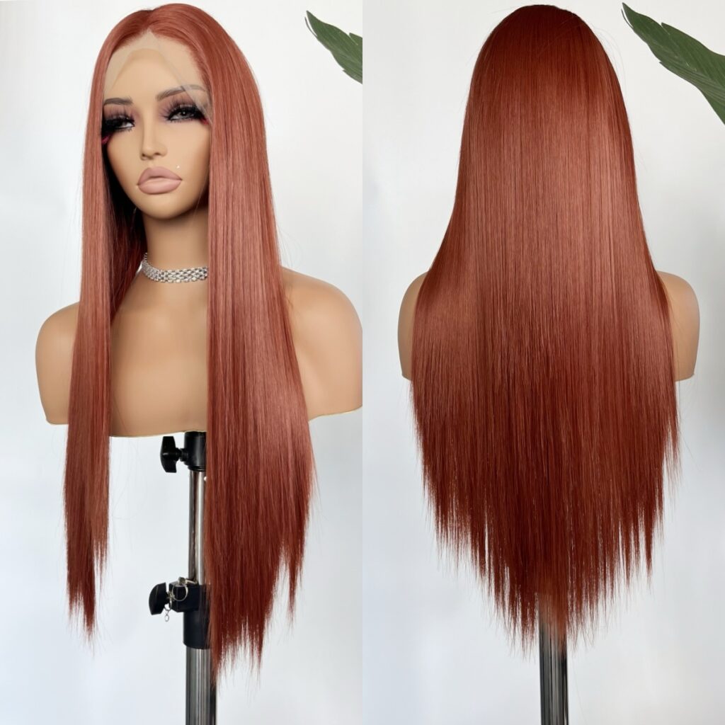 Premium synthetic heat resistant wig 13*4 lace front - Image 3