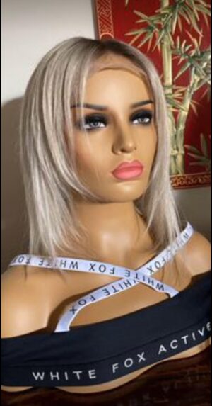 Swiss full lace Brazilian human hair wig ash blonde ash  Brown low lights 100% authentic