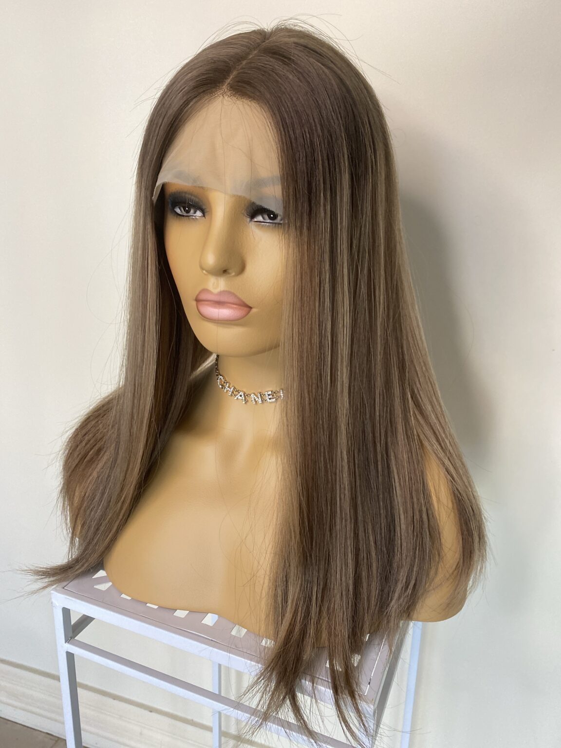 NALAH
Luxury wig Jewish lace front slight layer 22” small cap virgin hair #LD-G gala - Image 6