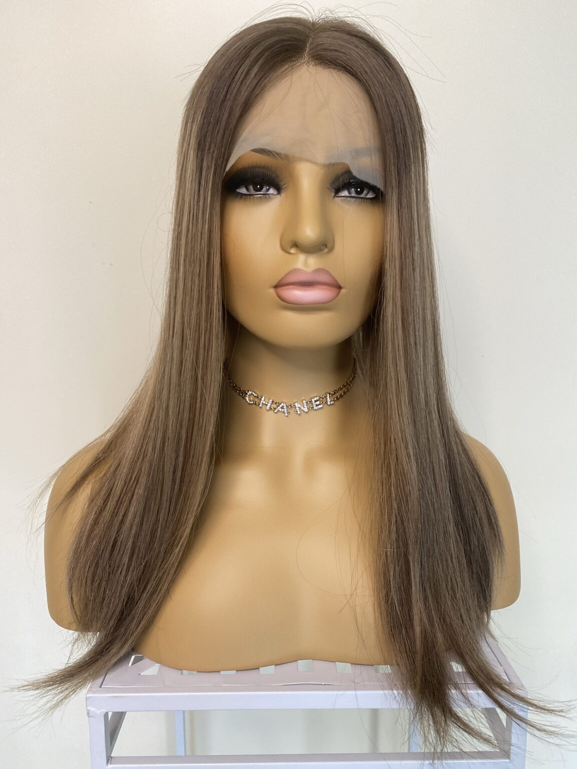 NALAH
Luxury wig Jewish lace front slight layer 22” small cap virgin hair #LD-G gala - Image 3