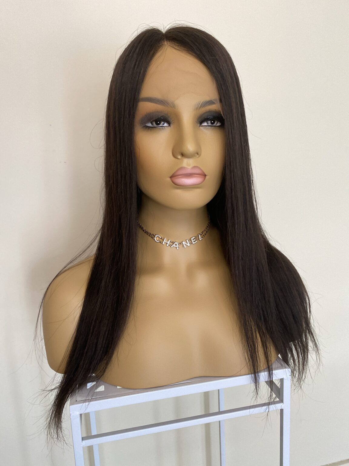 Vivienne 22” Swiss transparent lace front colour #2 darkest brown Russian virgin hair 130 density S cap - Image 3