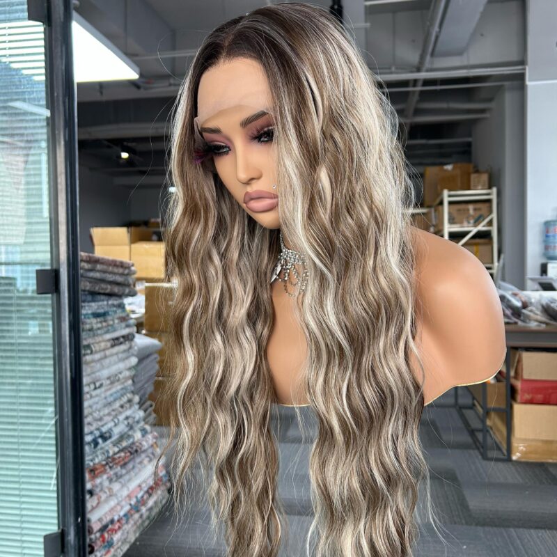 BL66221-3 synthesic lace front 13*4 heat  resistant wig - Image 3