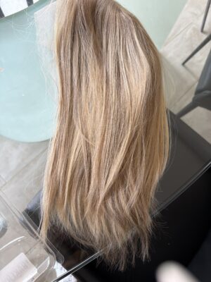 14” virgin hair front lace wig 130 density